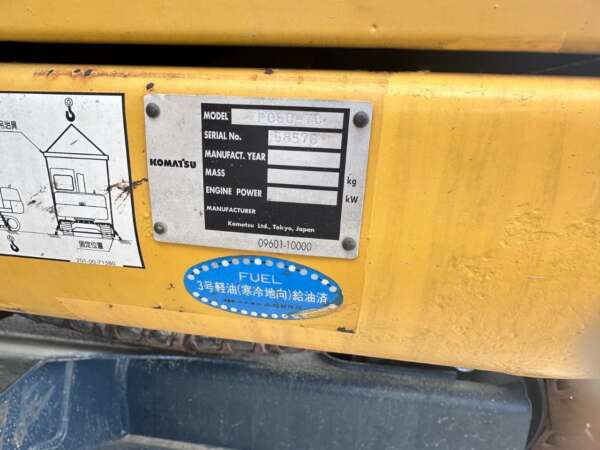 EXCAVATOR KOMATSU PC60-7C - Image 3